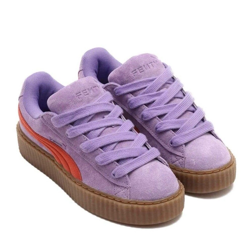 FENTY Puma Creeper Phatty Lavender Alert Burnt Red Gum (Unisex) Size 3C Kids